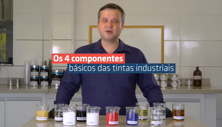 Você sabe quais os quatro componentes básicos que compõem as tintas industriais?