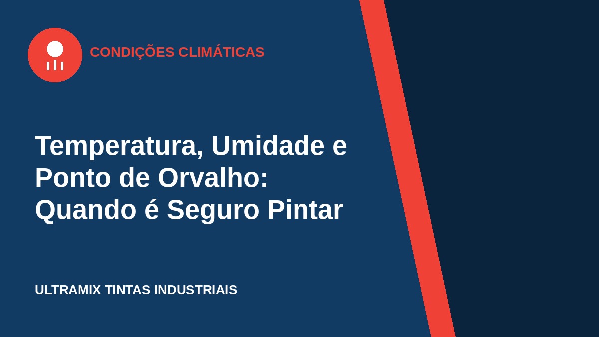 Temperatura, Umidade e Ponto de Orvalho: Quando é Seguro Pintar